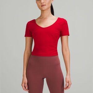 lululemon Align T-Shirt Sz 6 In Dark Red